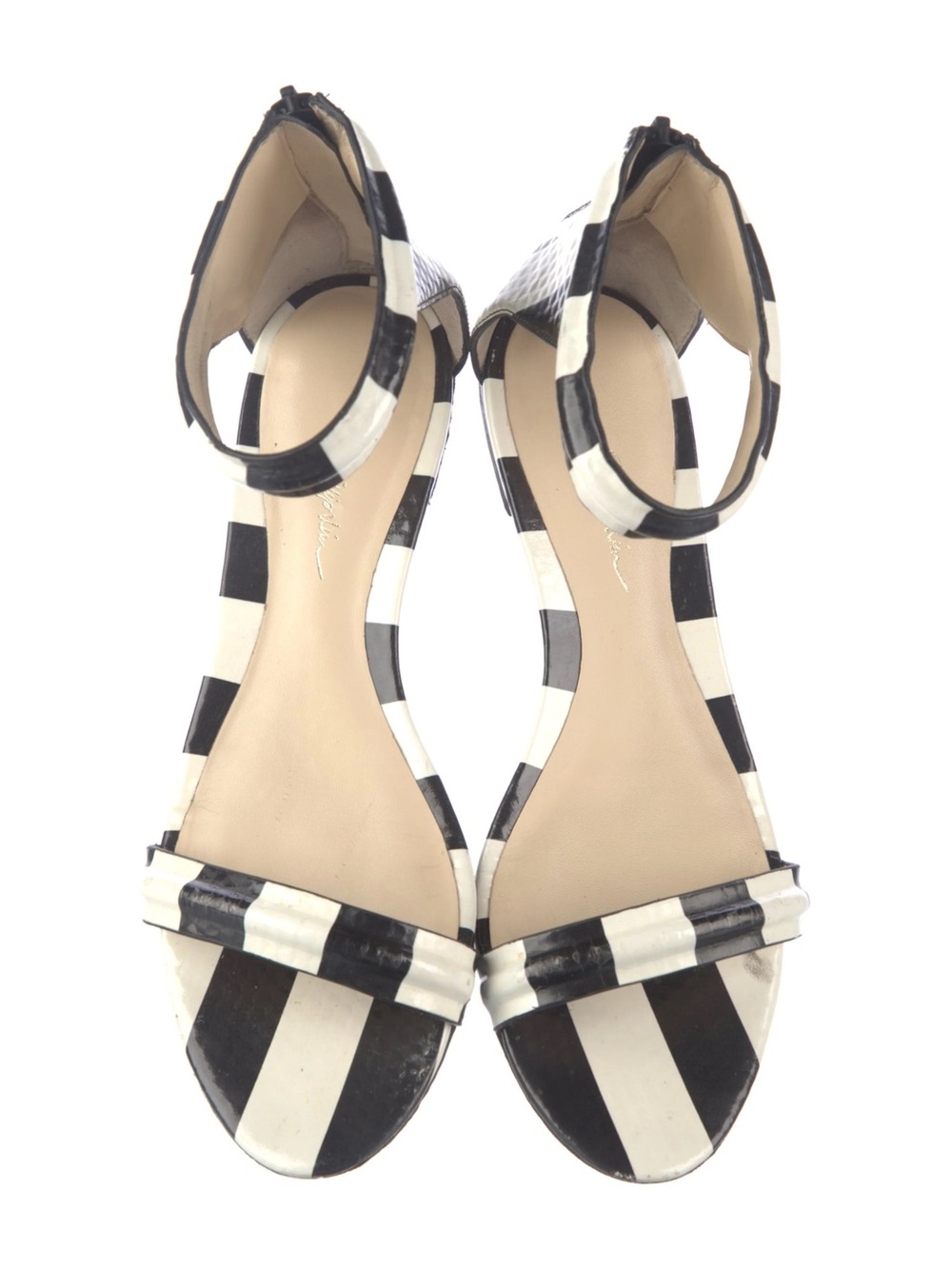 3.1 Phillip Lim striped leather sandals heels